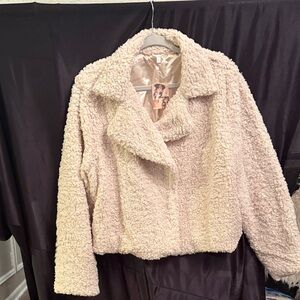 Elegant Cream Teddy Jacket for Women